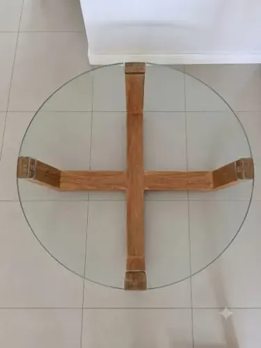 Vendo mesa de centro de madeira de demolição da marca Luciana Móveis