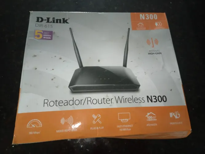 Roteador Wireless Internet rápida N300 DIR-615 100m² 300mbps Modo repetidor15 