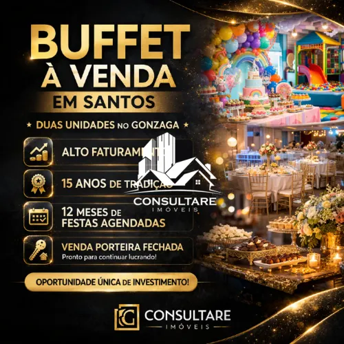 Buffets Infantis à Venda em Santos  Negócio Consolidado e Lucrativo