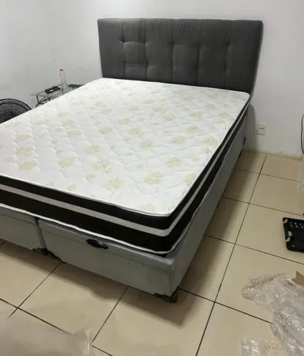 Cama Baú king 203x193 colchão molas ensacadas!! Direto da fábrica