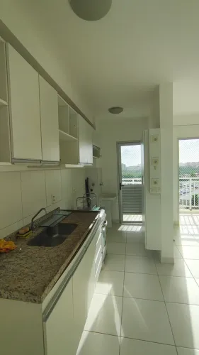 Locação Condominio Pleno Residencial, 03 quartos, com projetados na cozinha, 72m²