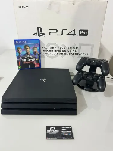 Playstation 4 PRO 4K Memória 1TB Completo Com Caixa e Nota (Aceito Cartão)