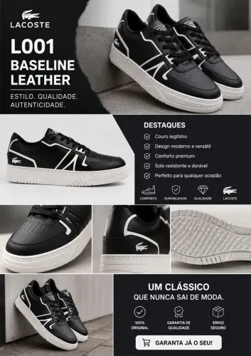 Tênis da Lacoste de couro L001