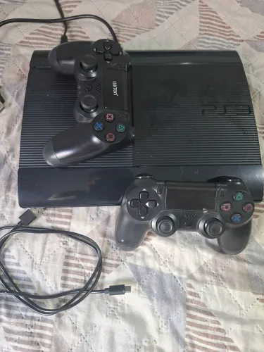 ? PS3 SUPER SLIM 500GB DESBLOQUEADO HEN - COMPLETO