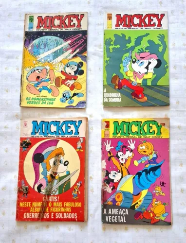 Kit 4 hqs Mickey 214, 266, 277, 289 - Editora Abril