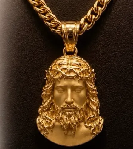Pingente Face de Cristo em Ouro 18k 750