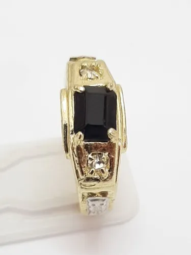 ANEL DE FORMATURA POLICIAL FOLHEADO A OURO 18K