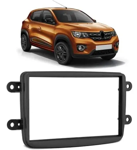 Moldura do Painel 2 Din Renault Kwid Captur Duster Logan Sandero