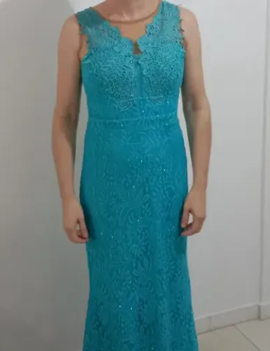 Vestido lindo Azul Tiffany