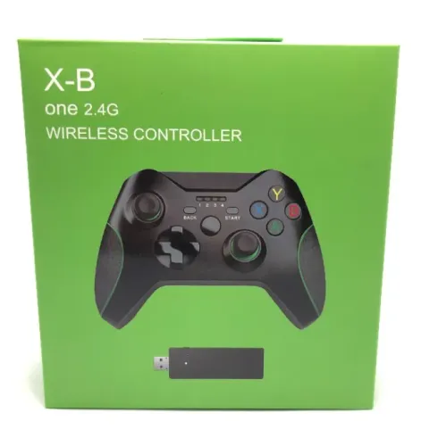 Controle Joystick Wireless Controller pra Xbox One e Windows Adaptador USB Cor Preto Novo