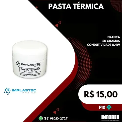 Pasta térmica Implastec 50g