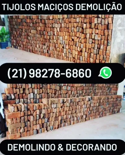 Tijolo rústico de demolição R$ 2,50