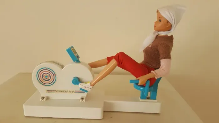  BICICLETA RECLINADA DE BONECA  Treino Fitness 900;Barbie