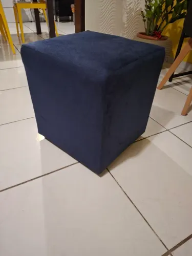 Puff / Banco quadrado azul