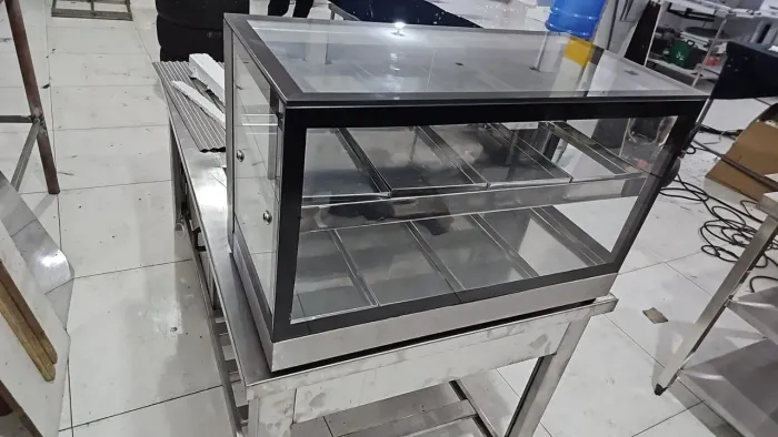 Estufa inox borda preta- sob medida 
