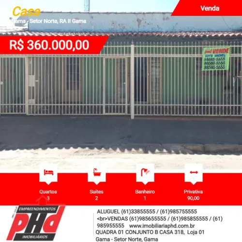 Vende se Casa Quadra 1  Conjunto C Setor Norte