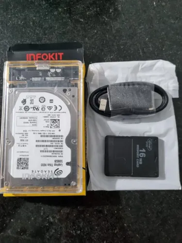 HD 500GB lotado de jogos Playstation 2