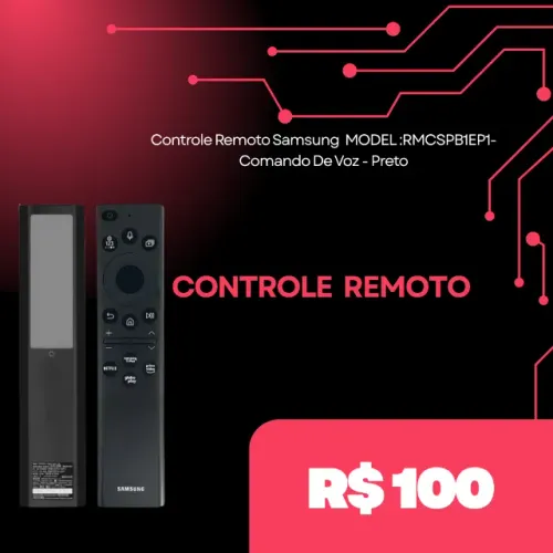 Controle Remoto Samsung  MODEL :RMCSPB1EP1- Comando De Voz - Preto