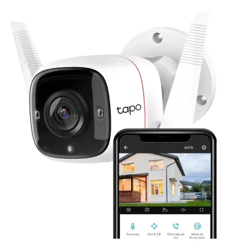 Câmera visão noturna TP-Link Tapo C310 de 3 MP microsd 32 GB