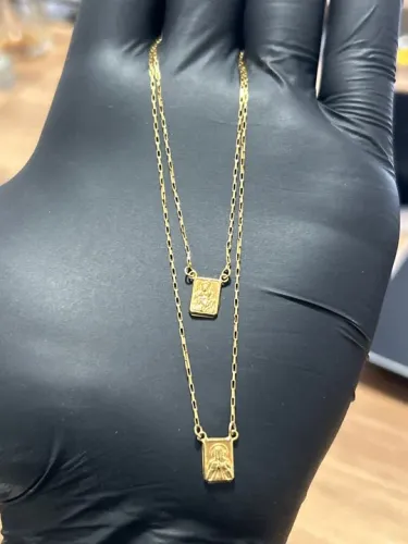 Escapulário de Ouro 18k - 60cm - Nossa Senhora