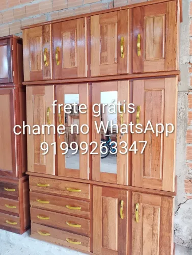 Guarda roupa de madeira novo -frete grátis