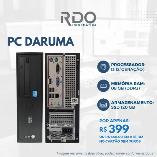 Computador i3 2ª Geração 8GB RAM DDR3 SSD 120GB - R$399 - Muito barato! 