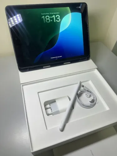 iPad 9ª Geração 64GB Cinza - Completo + Pencil - OLX Pay - Troca e 18x