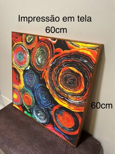 Quadro Abstrato em Tela 60x60cm