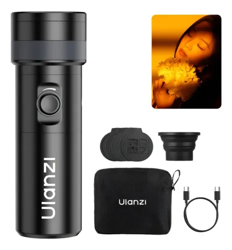 Ulanzi Lm01 Rgb Luz De Vídeo Para Fotografia Lanterna Preto