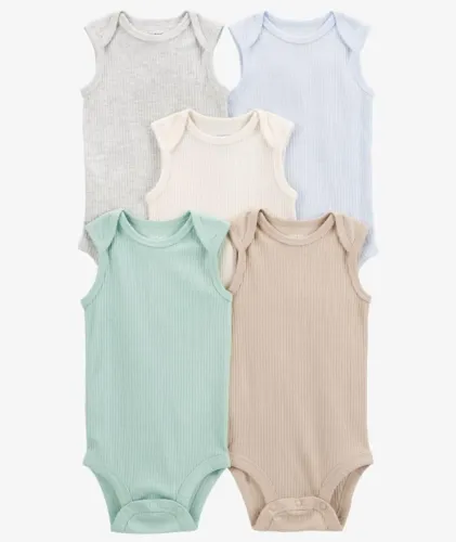 Kit 5 bodies regatas Carter's tamanhos 3, 18 e 24 meses importados (Novos)