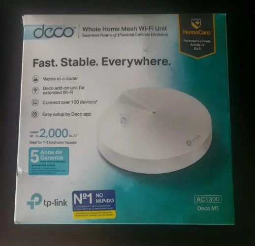 Roteador Deco M5 Wi-fi Mesh Ac1300 Gigabit<br>Tp-link Bivolt
