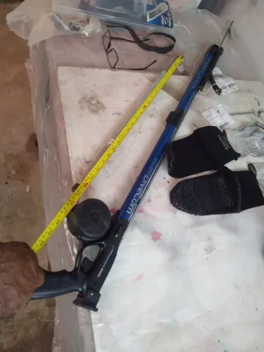 Kit Mergulho com Arbalete Harpia e Bicheiro em Inox DiveCom