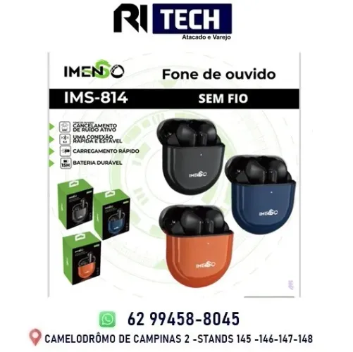 Fone De Ouvido Imenso Ims814 Bluetooth 5.3 Anc 1 Ano de Garantia