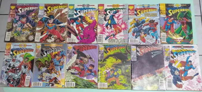 Combo Superboy formatinho Abril jovem Revista de Aço (12 HQs)