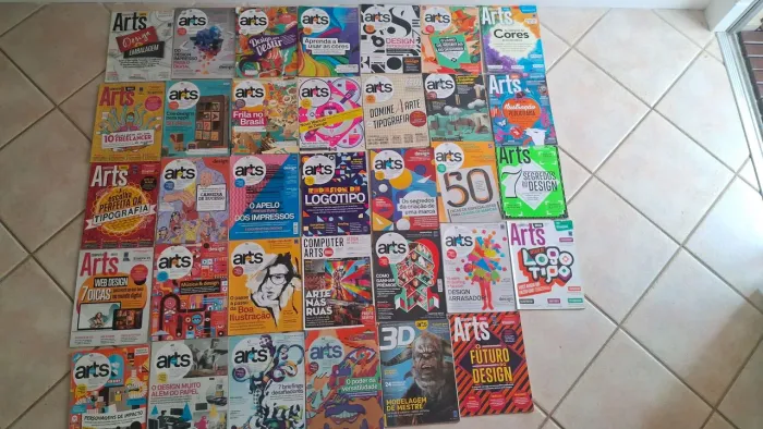 Coleção de revistas para designer ou desenhistas