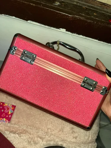 Maleta de maquiagem rosa