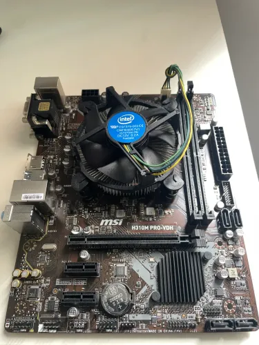 Kit placa mãe + processador e air cooler