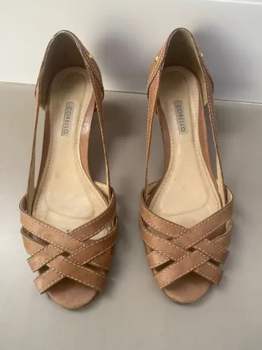 Sapato Calçado Feminino Corello com Tiras Trançadas