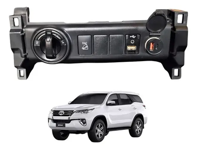 Moldura Painel Central Botão Tração Toyota Hilux Sw4 18/21