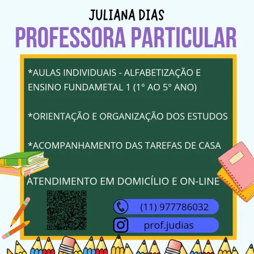 Aulas Particulares de Alfabetização e Reforço Escolar - Ensino Fundamental 1