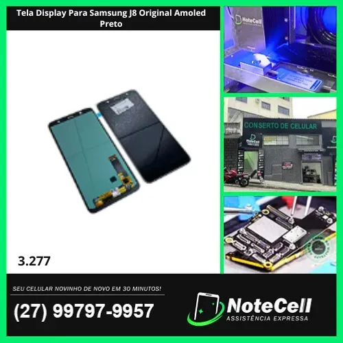 Tela Display Para Samsung J8 Original Amoled Preto- Instalação Expressa!
