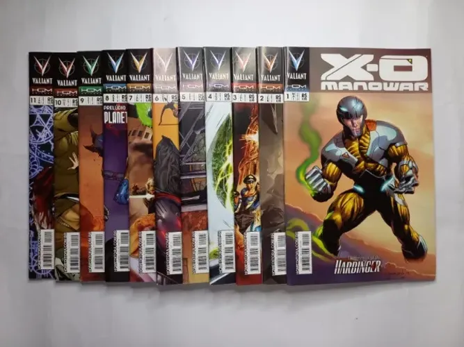 Quadrinhos X-O Manowar 1 a 11 Completa Editora HQ Maniacs 2013 Excelentes