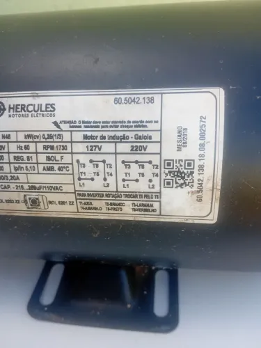 Motor elétrico, 0,25 de cv
