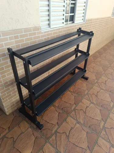 Suporte de dumbells sextavados Novo