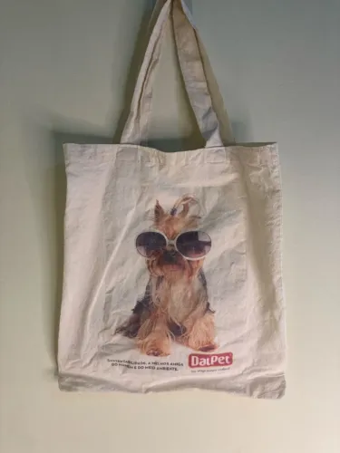 Bolsa Sacola Ecobag Estampa de Cachorro
