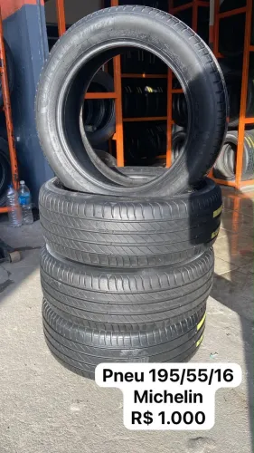 Jogo de pneu 195/55/16  Michelin  Valor 1.000 MONTAGEM GRÁTIS 
