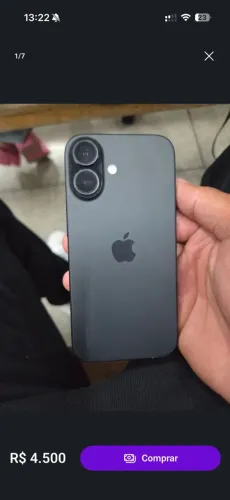 iPhone 16 128gb preto 