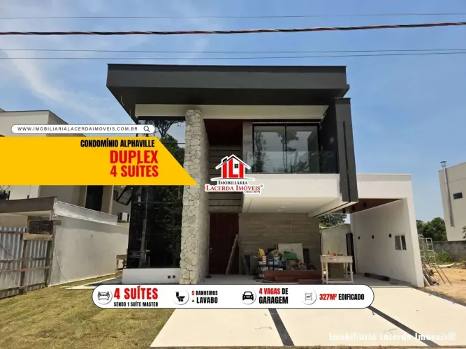 Casa Duplex com 4 Suítes sendo uma master com closet - Alphaville 4