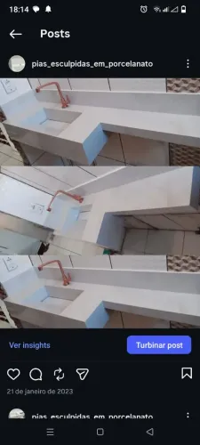 Pia com extensão