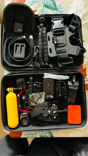 BATERIA GO PRO ORIGINAL COM MALETA DE ACESSÓRIOS
